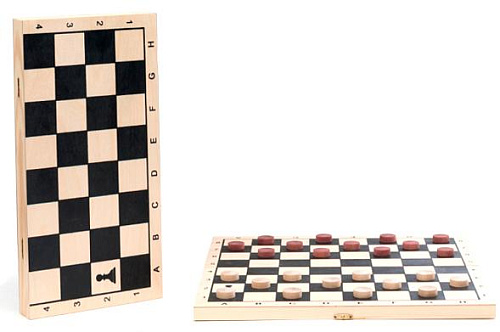 Шашки деревянные с малой деревянной доской Классика (007-07)